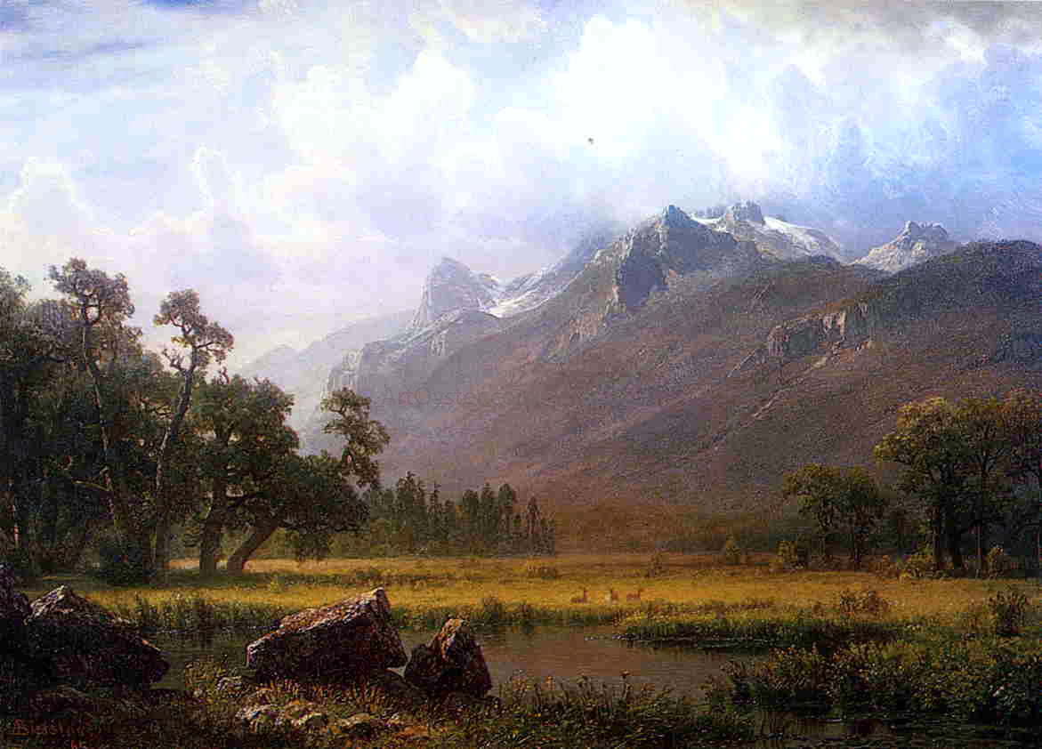 Albert Bierstadt The Sierras near Lake Tahoe, California - Hand Painted Oil Painting
