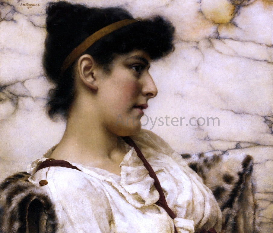 John William Godward The Siesta - Hand Painted Oil Painting