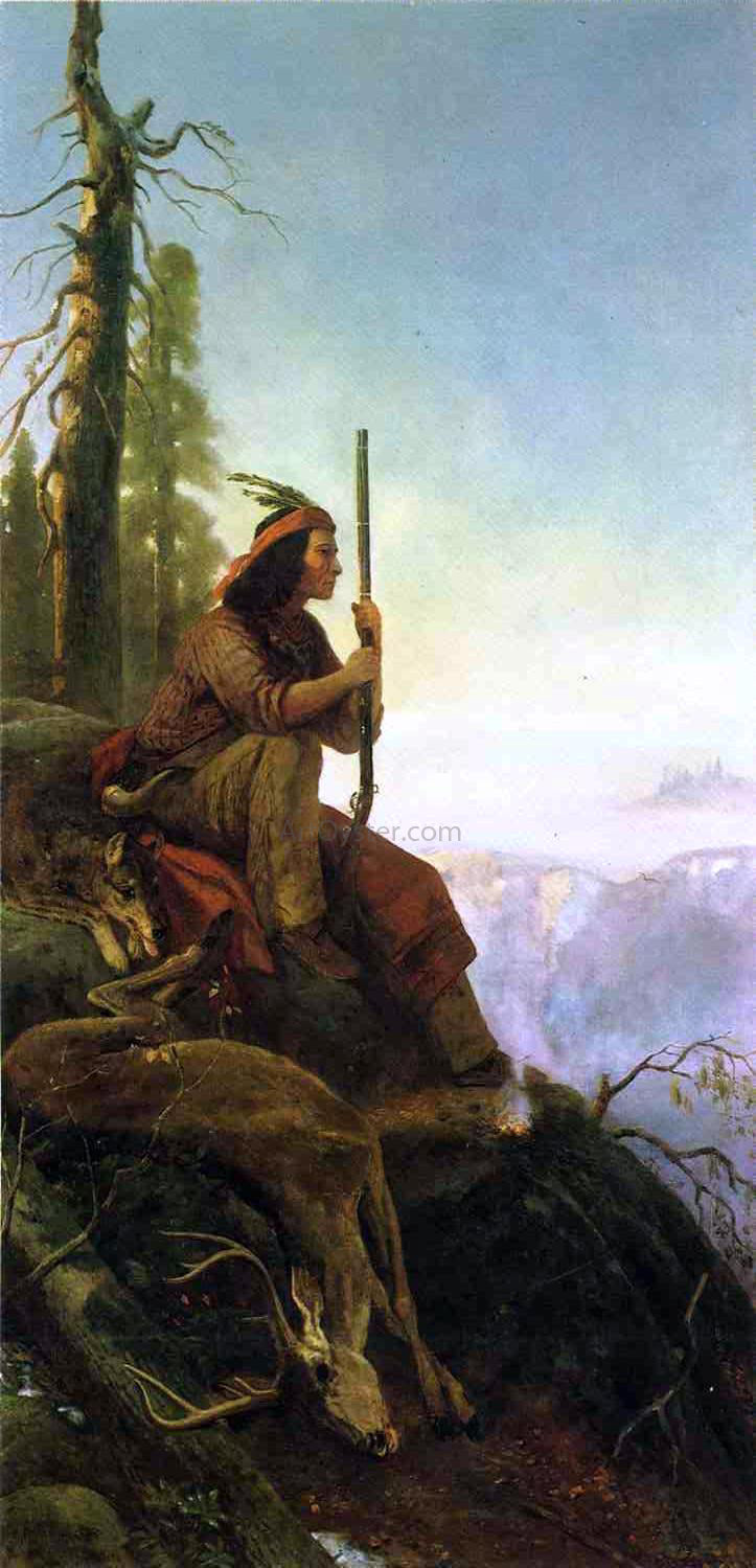William Hahn The Signal Fire - Hand Painted Oil Painting