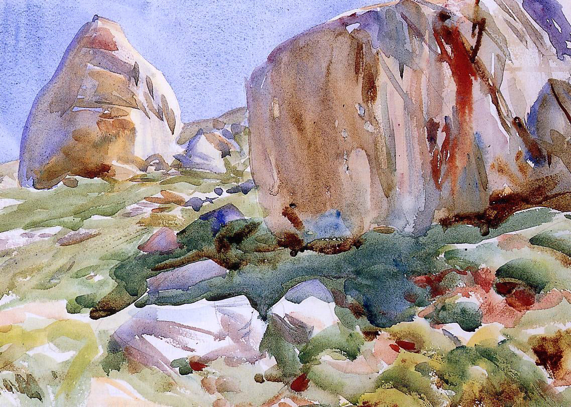John Singer Sargent The Simplon: Large Rocks - Hand Painted Oil Painting