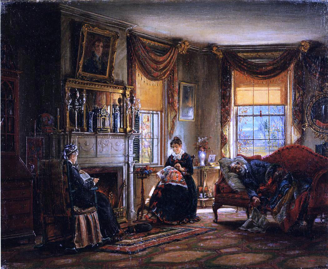  Edward Lamson Henry The Sitting Room - Hand Painted Oil Painting
