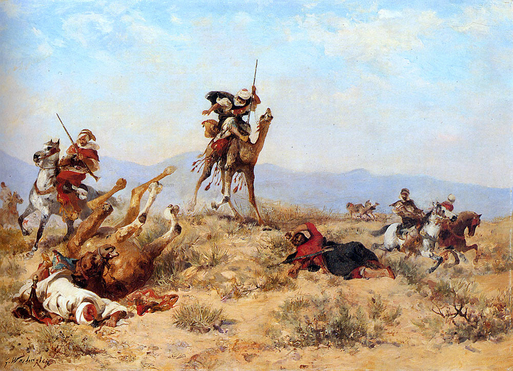 Georges Washington The Skirmish - Hand Painted Oil Painting