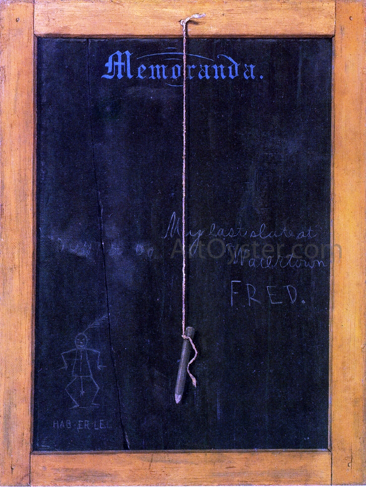 John Haberle The Slate: Memoranda - Hand Painted Oil Painting