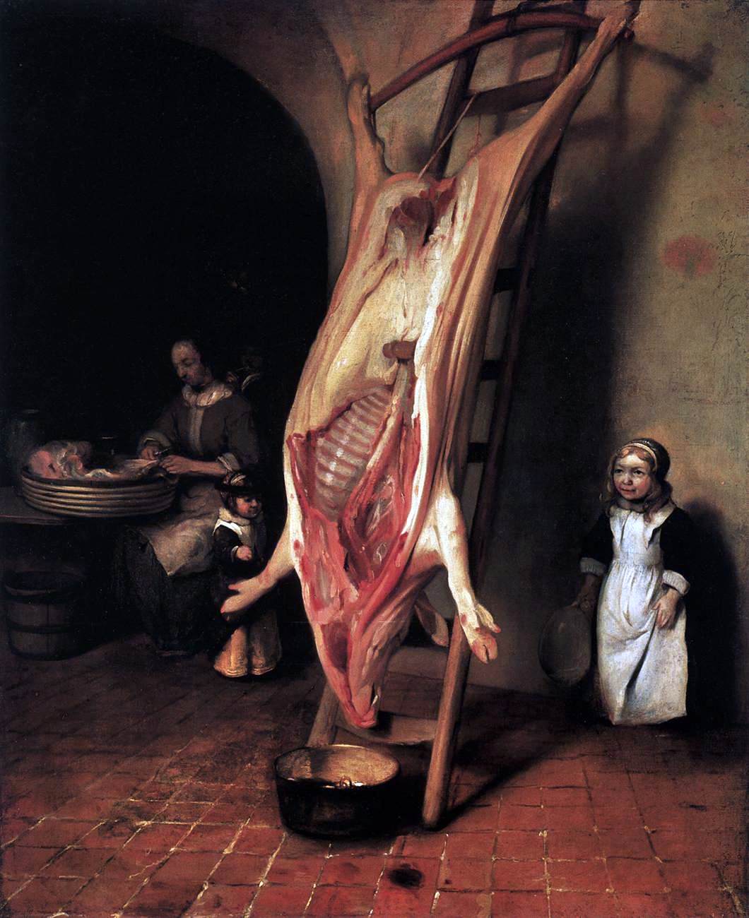 Barent Fabritius The Slaughtered Pig - Hand Painted Oil Painting