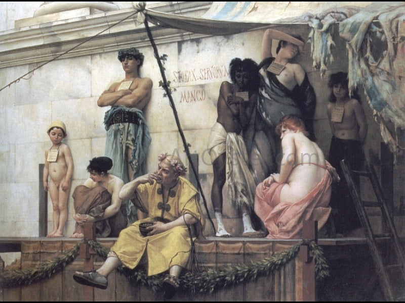 Gustave Rodolphe Boulanger The Slave Market - Hand Painted Oil Painting
