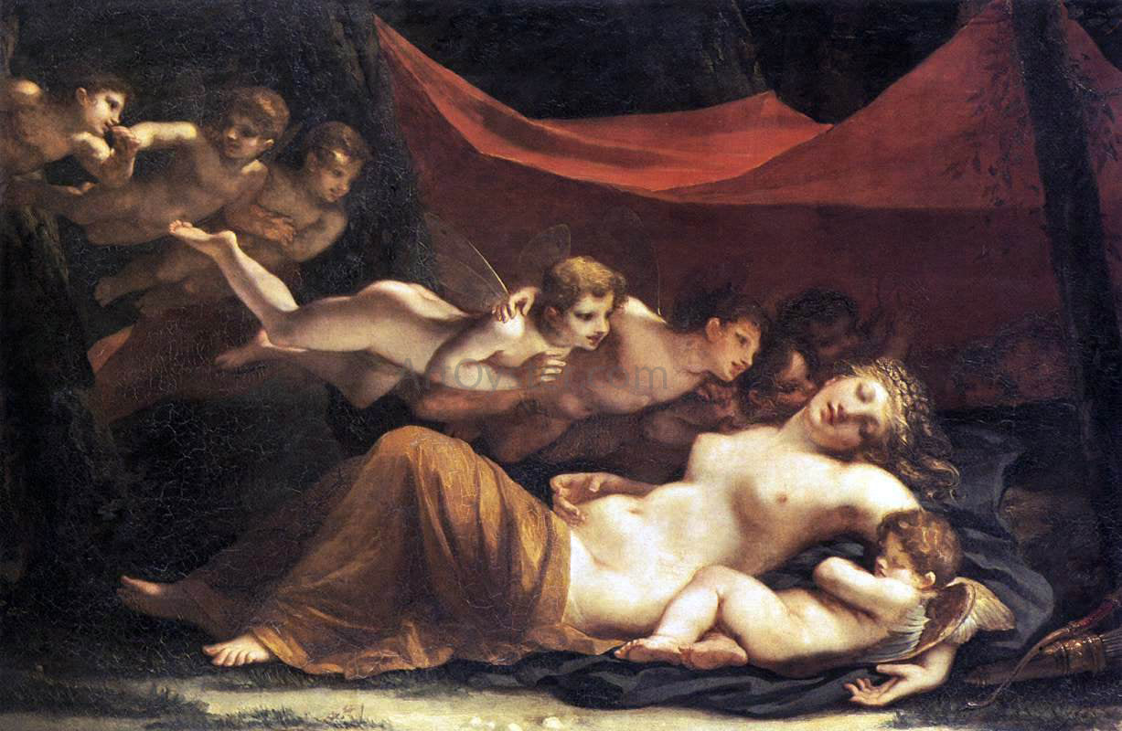 Marie-Constance Mayer The Sleep of Venus and Cupid - Hand Painted Oil Painting