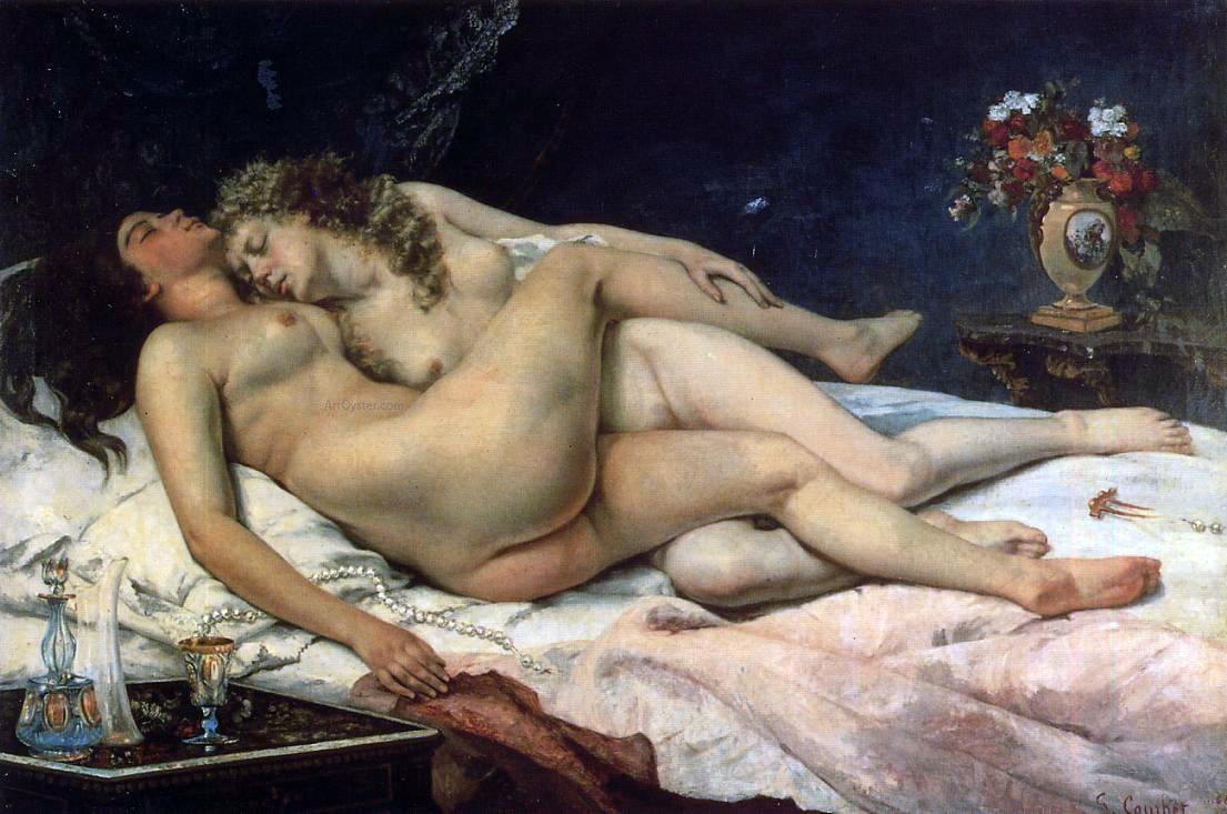 Gustave Courbet Sleepers (also known as Sleep) - Hand Painted Oil Painting