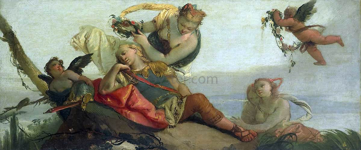 Francesco Zugno The Sleeping Rinaldo - Hand Painted Oil Painting