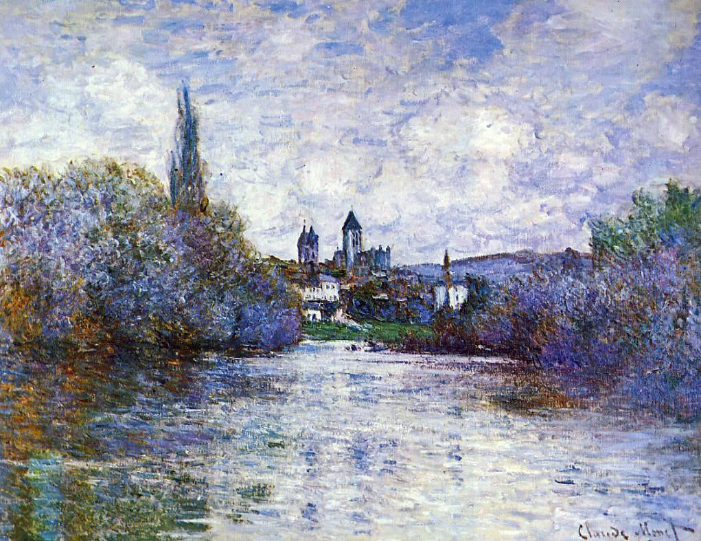 Claude Oscar Monet The Small Arm of the Seine at Vetheuil - Hand Painted Oil Painting