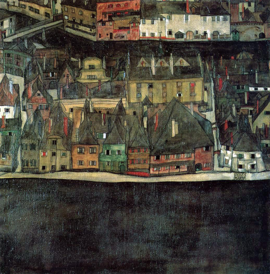 Egon Schiele The Small City II - Hand Painted Oil Painting