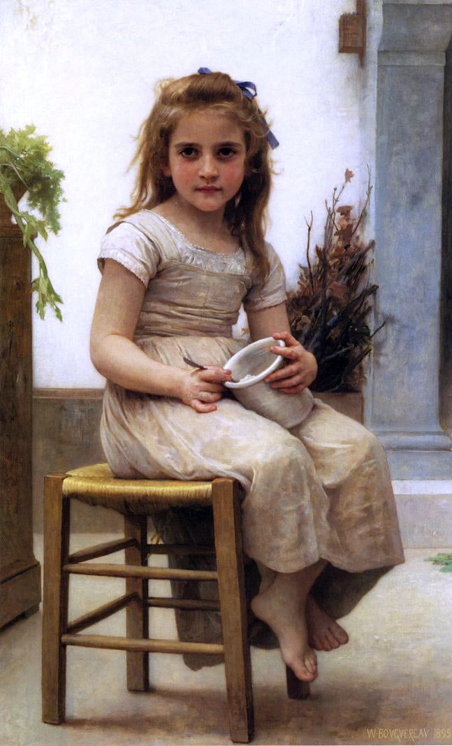 William Adolphe Bouguereau The Snack (also known as Le Gouter) - Hand Painted Oil Painting