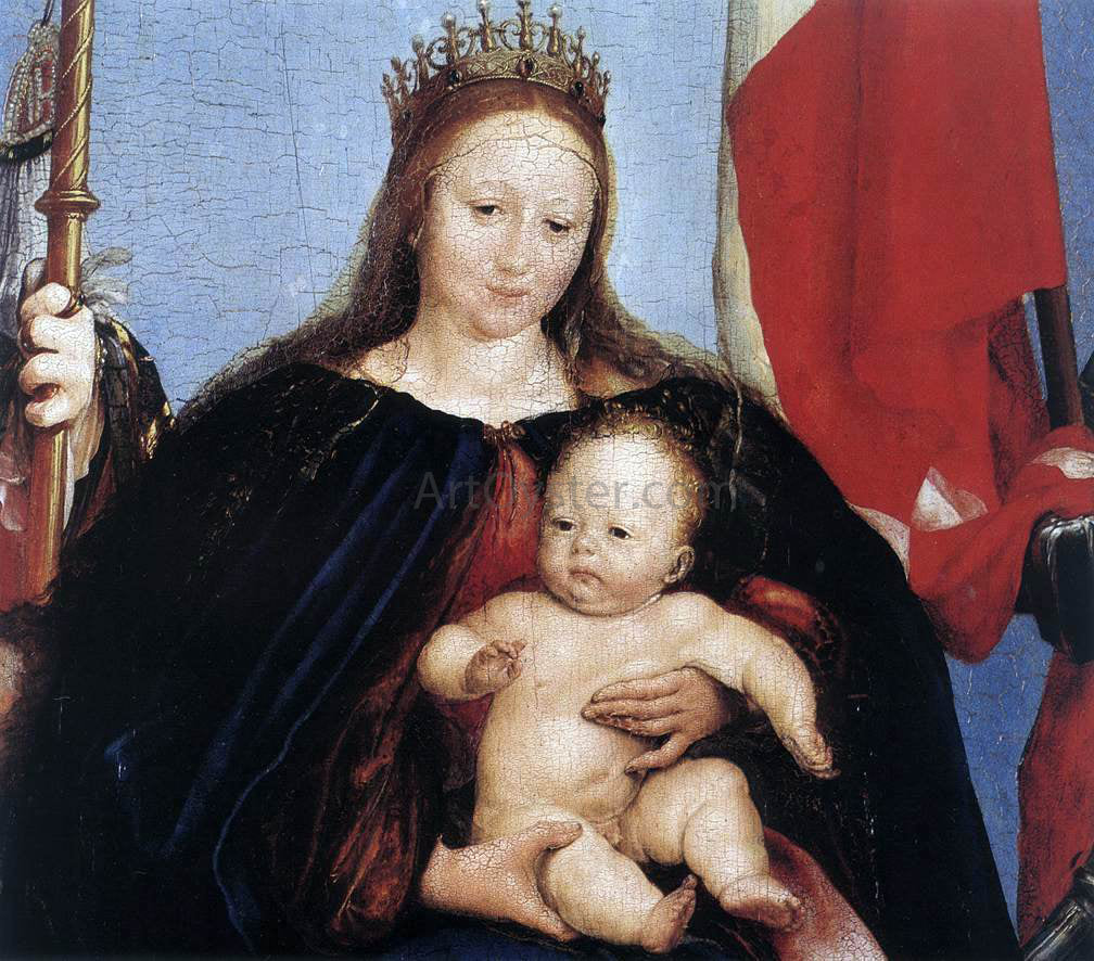 The Younger Hans Holbein The Solothurn Madonna (detail) - Hand Painted Oil Painting