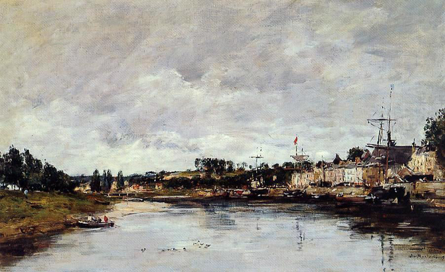 Eugene-Louis Boudin The Somme at Saint-Valery-sur-Somme - Hand Painted Oil Painting