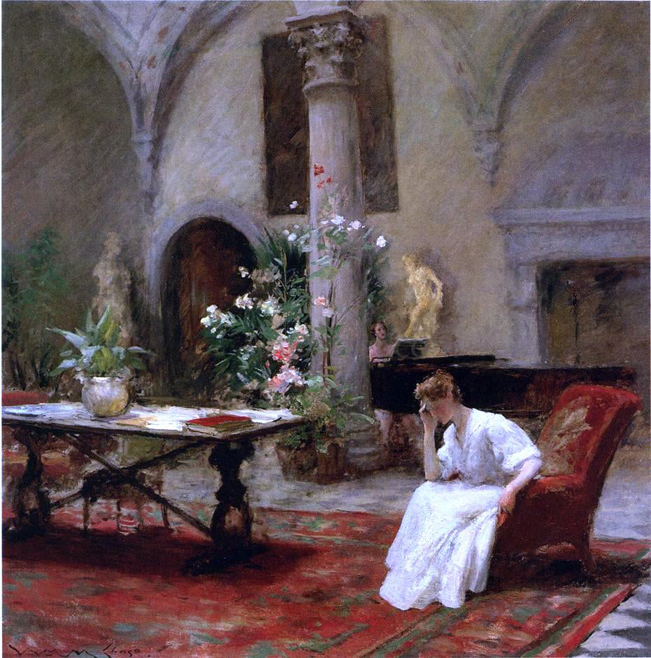 William Merritt Chase The Song - Hand Painted Oil Painting