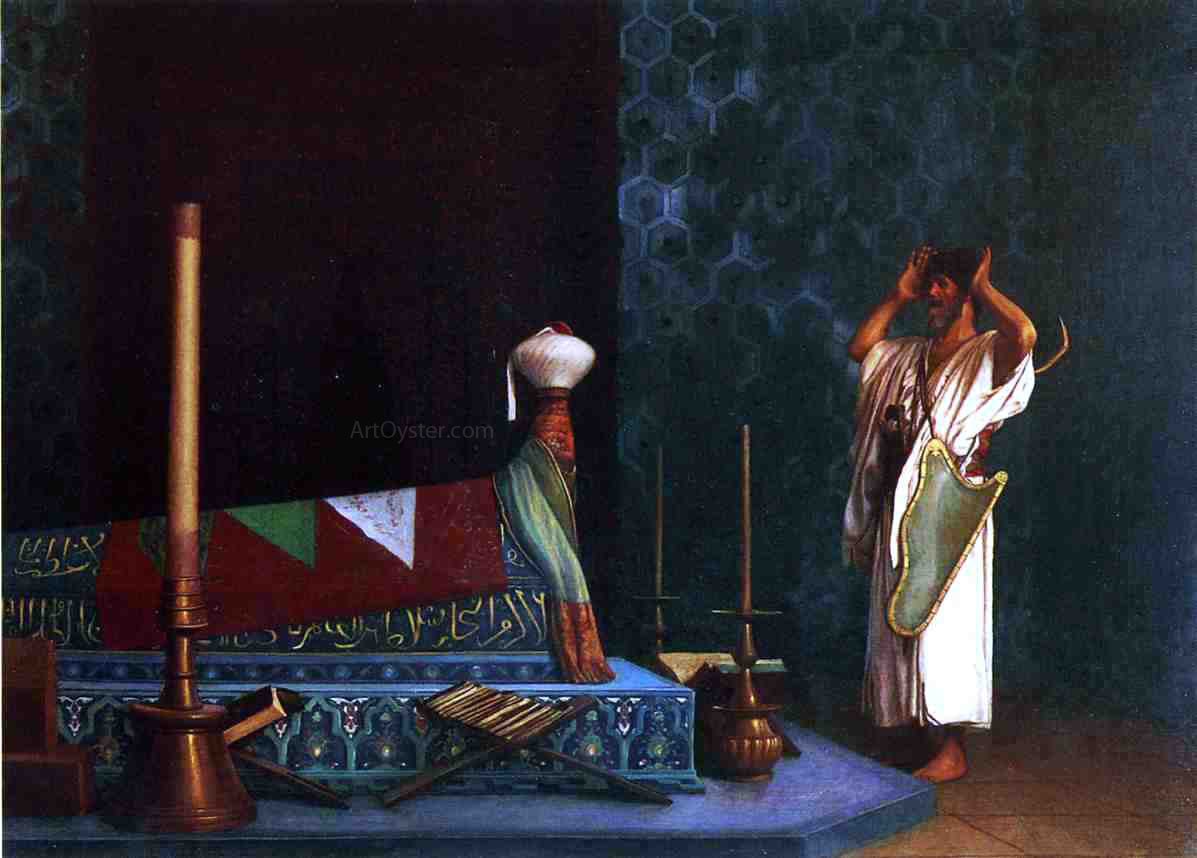 Jean-Leon Gerome The Sorrow of Akhbar - Hand Painted Oil Painting