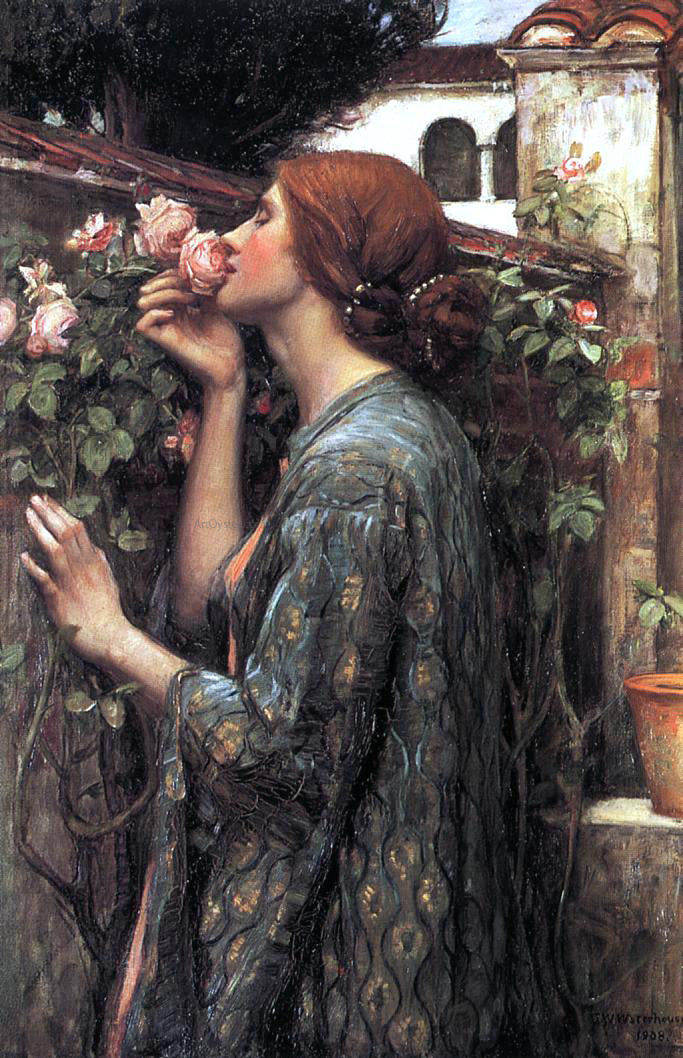 John William Waterhouse The Soul of the Rose - Hand Painted Oil Painting