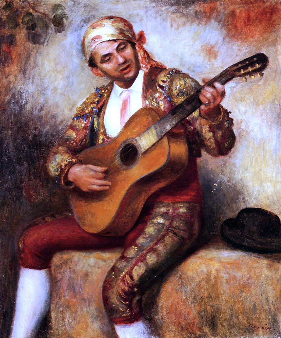 Pierre Auguste Renoir The Spanish Guitarist - Hand Painted Oil Painting