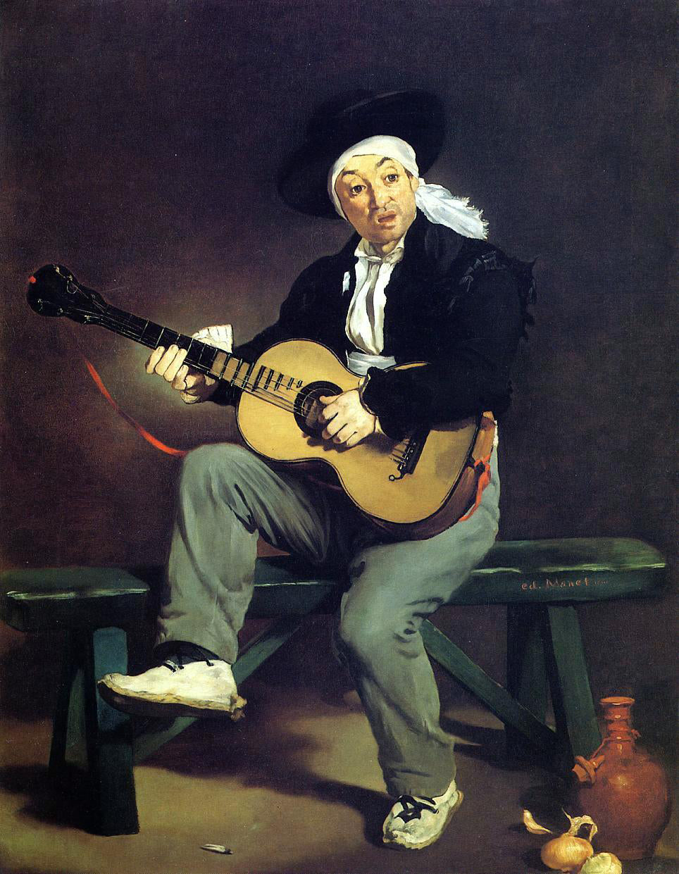 Edouard Manet The Spanish Singer (also known as Guitarrero) - Hand Painted Oil Painting