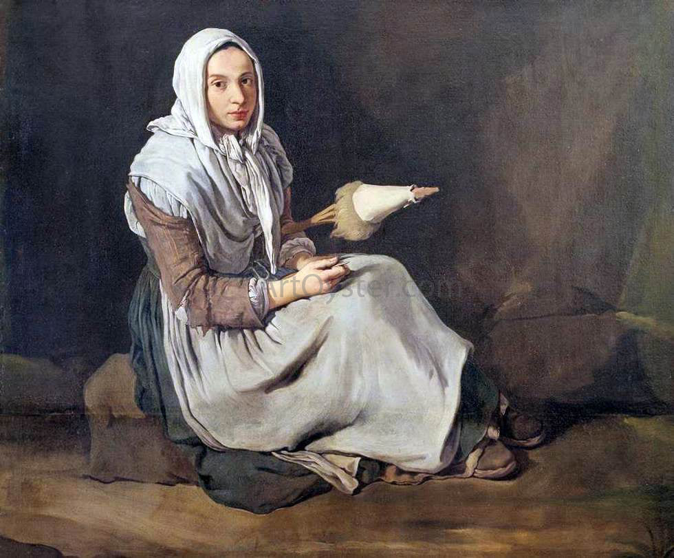 Giacomo Ceruti The Spinner - Hand Painted Oil Painting