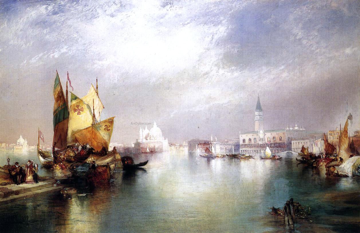  Thomas Moran The Splendor of Venice - Hand Painted Oil Painting