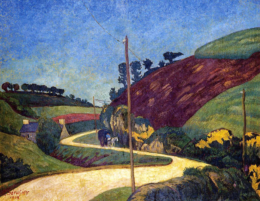 Paul Serusier The Stagecoach Road in the Country with a Cart - Hand Painted Oil Painting