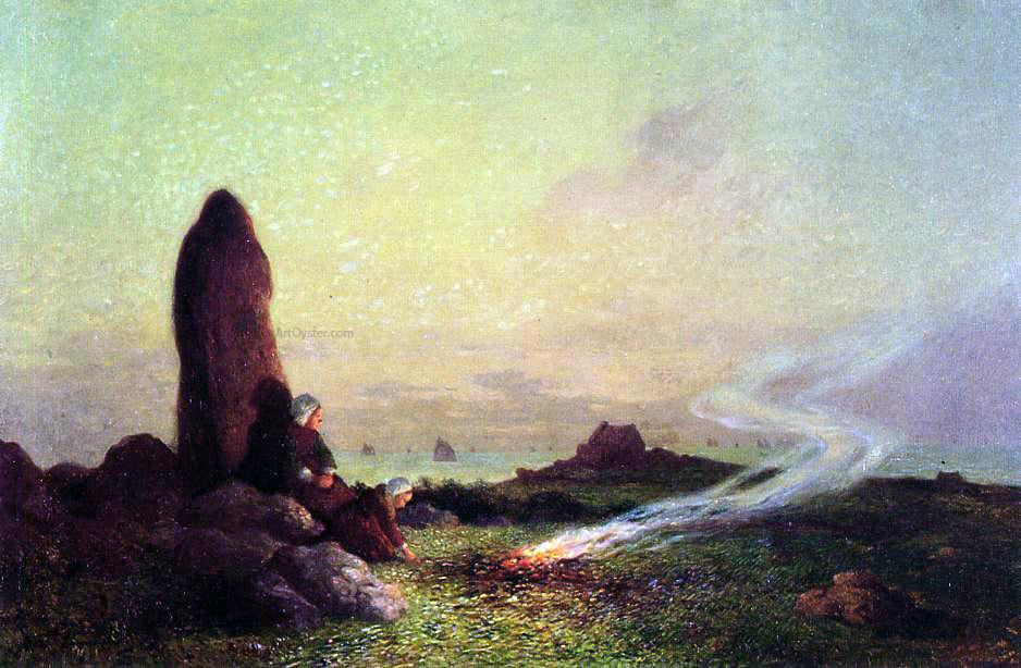 Ferdinand Du Puigaudeau The Standing Stone - Hand Painted Oil Painting