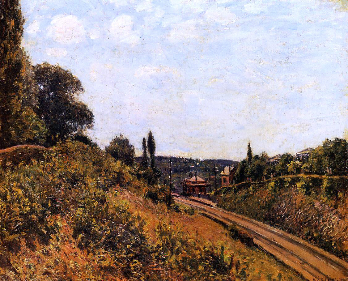  Alfred Sisley The Station at Sevres - Hand Painted Oil Painting