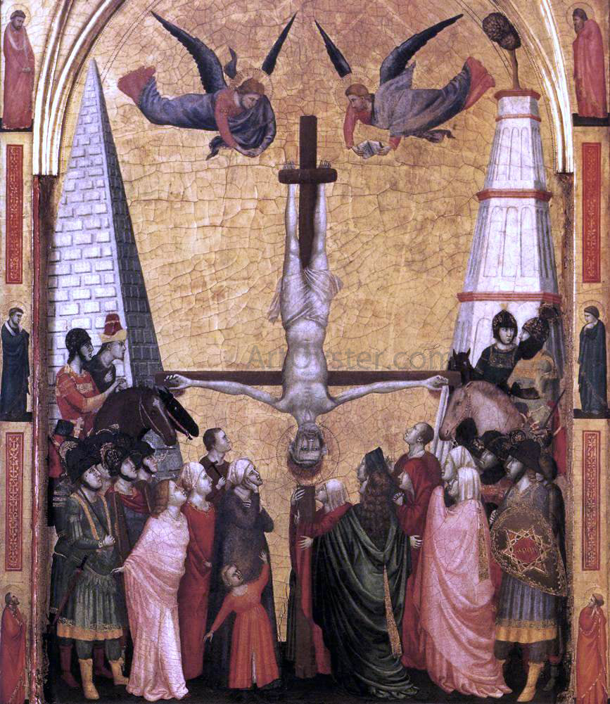 Giotto Di Bondone The Stefaneschi Triptych: Martyrdom of Peter - Hand Painted Oil Painting