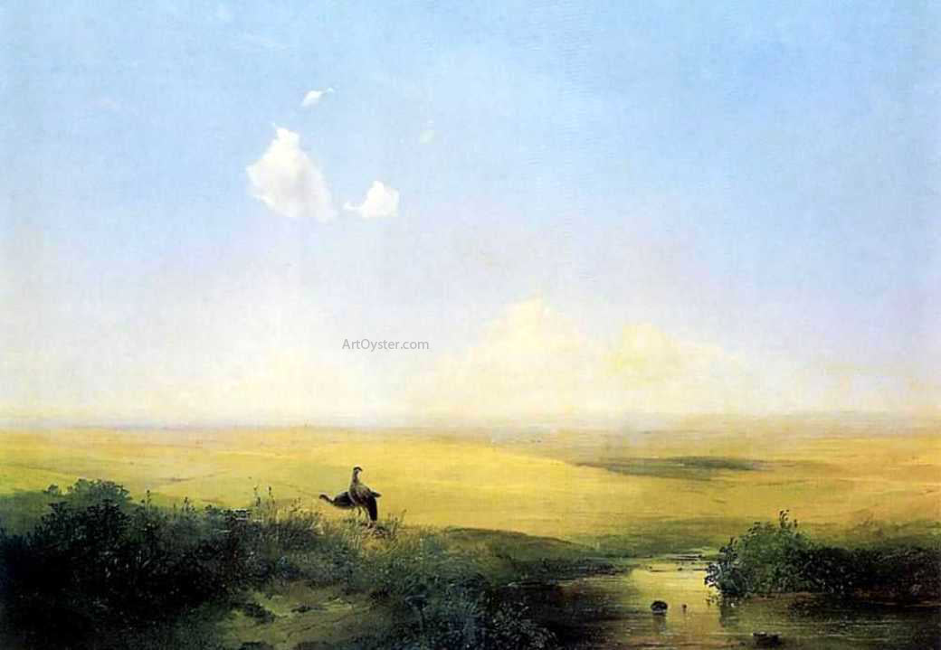 Alexei Kondratevich Savrasov The Steppe in Daytime - Hand Painted Oil Painting