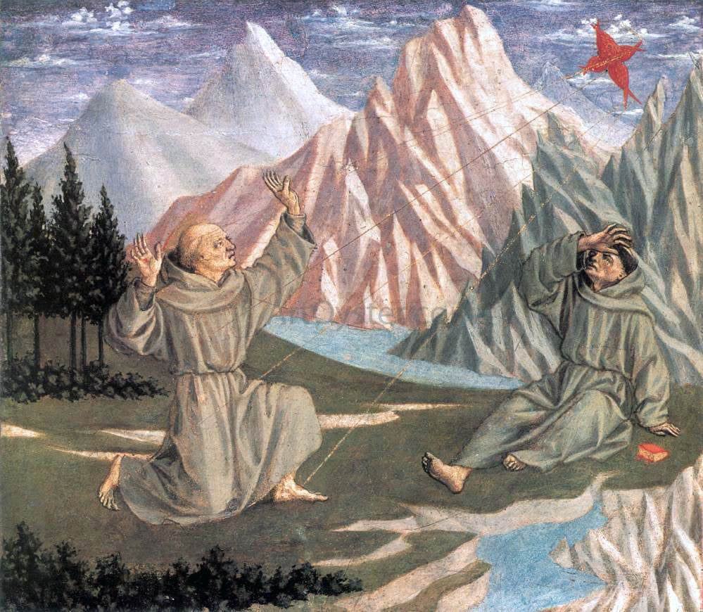 Domenico Veneziano The Stigmatization of St Francis (predella 1) - Hand Painted Oil Painting