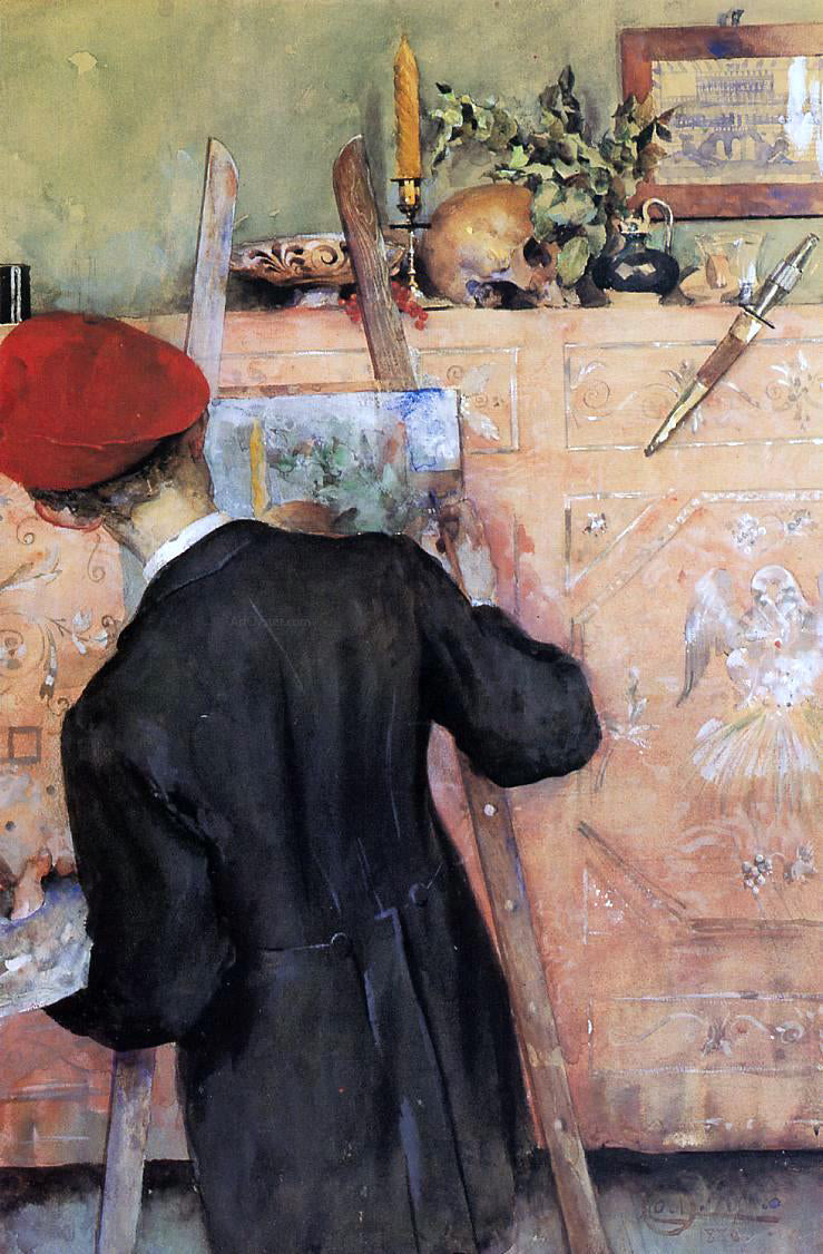 Carl Larsson A Still Life Painter - Hand Painted Oil Painting