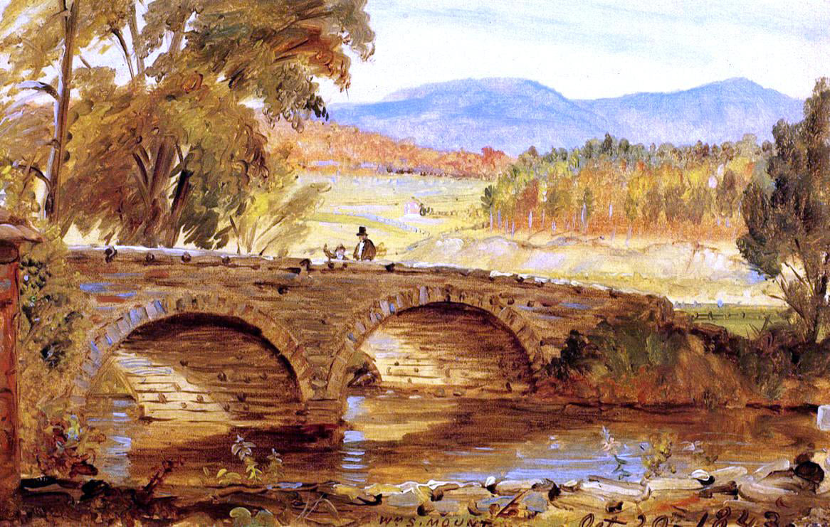 William Sidney Mount The Stone Bridge - Hand Painted Oil Painting