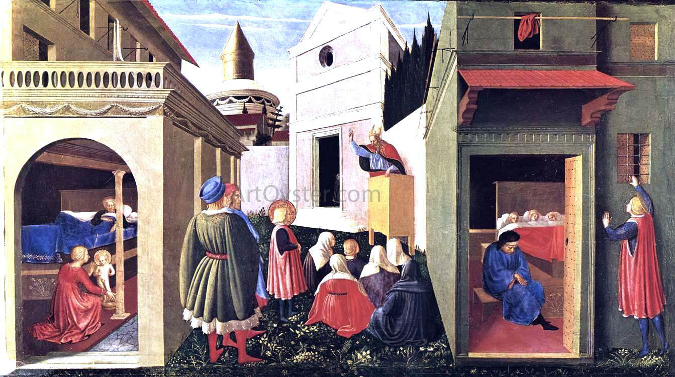  Fra Angelico The Story of St Nicholas (Perugia Altarpiece) - Hand Painted Oil Painting