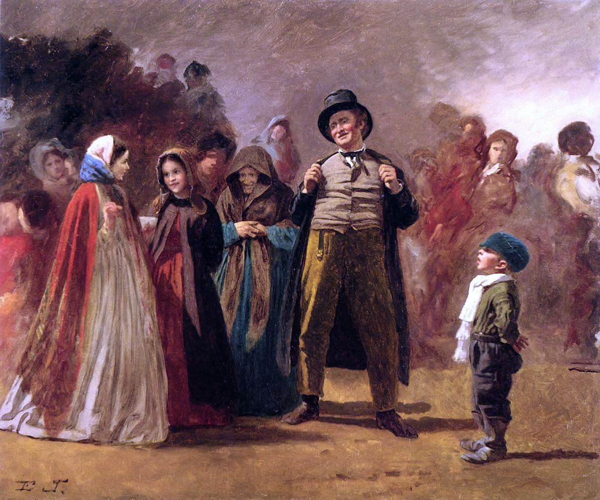 Eastman Johnson The Story Teller of the Camp - Hand Painted Oil Painting