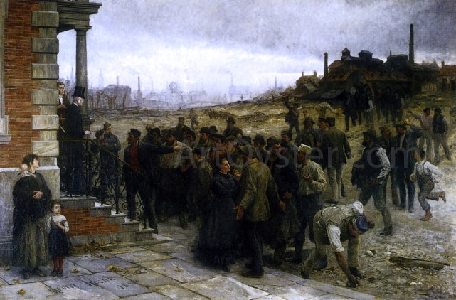 Robert Koehler The Strike - Hand Painted Oil Painting
