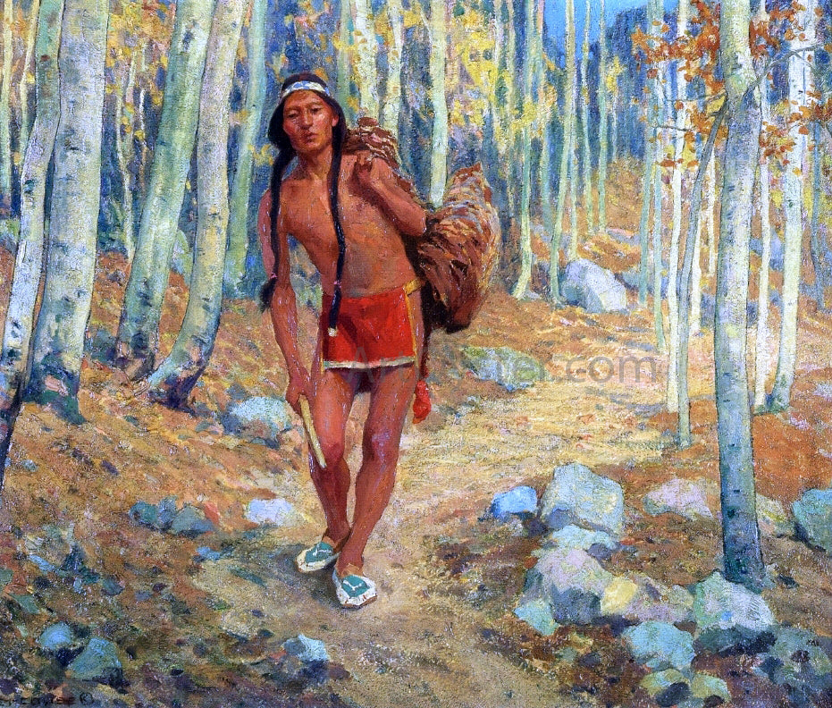 E Irving Couse The Successful Hunter - Hand Painted Oil Painting