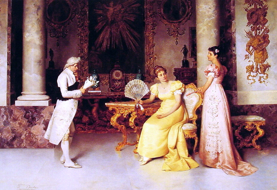 Francesco Beda The Suitor - Hand Painted Oil Painting