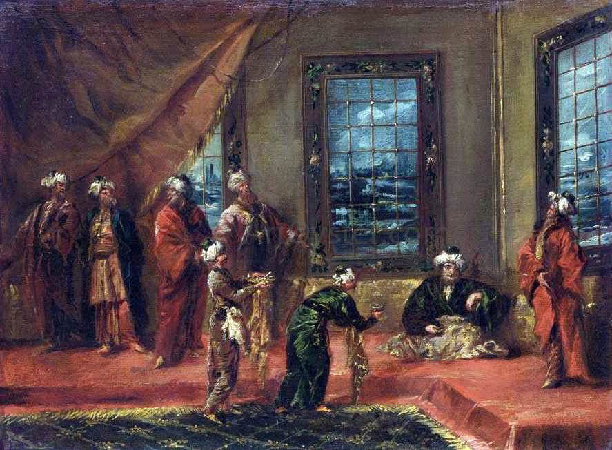 Giovanni Antonio Guardi The Sultan Being Brought Food and Drink - Hand Painted Oil Painting