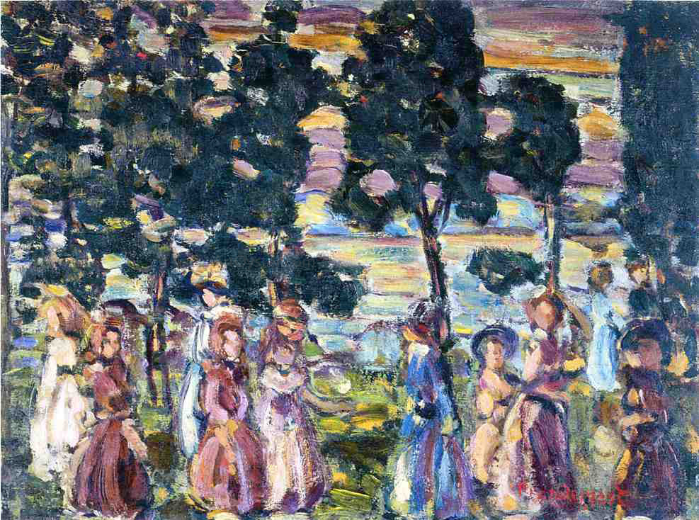 Maurice Prendergast The Sunday Scene - Hand Painted Oil Painting