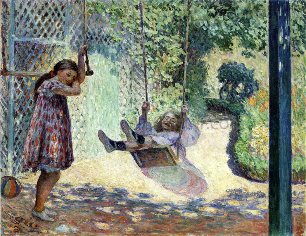 Henri Lebasque The Swing - Hand Painted Oil Painting