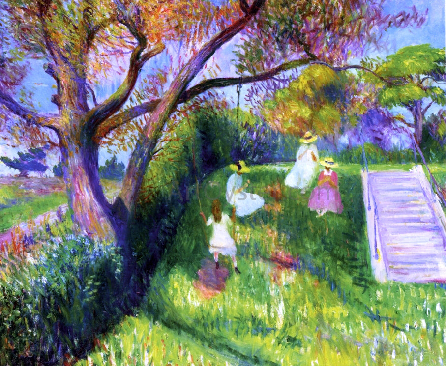 William James Glackens The Swing - Hand Painted Oil Painting