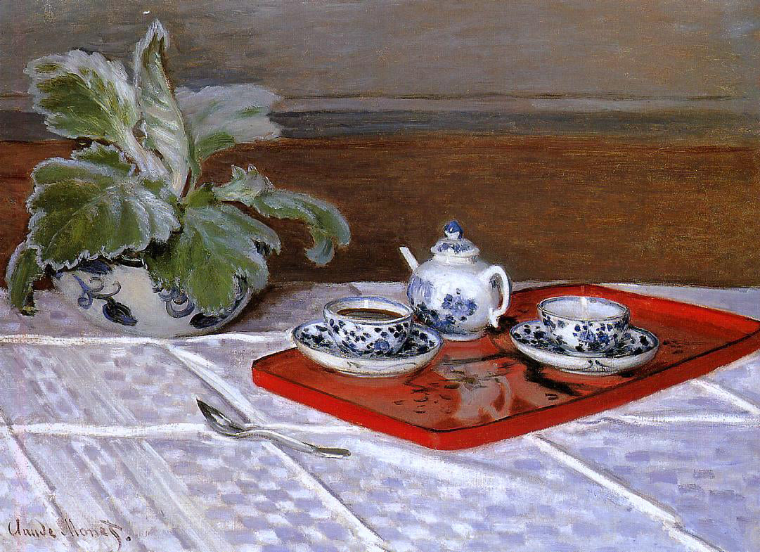 Claude Oscar Monet The Tea Set - Hand Painted Oil Painting