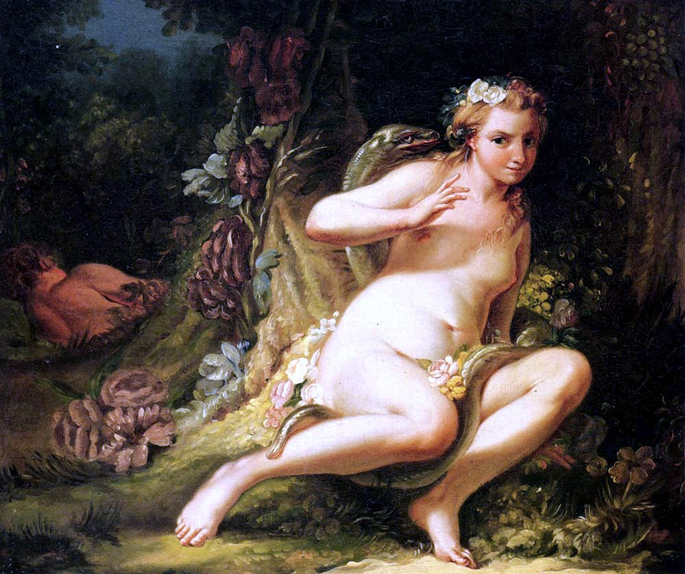 Jean-Baptiste-Marie Pierre The Temptation of Eve - Hand Painted Oil Painting