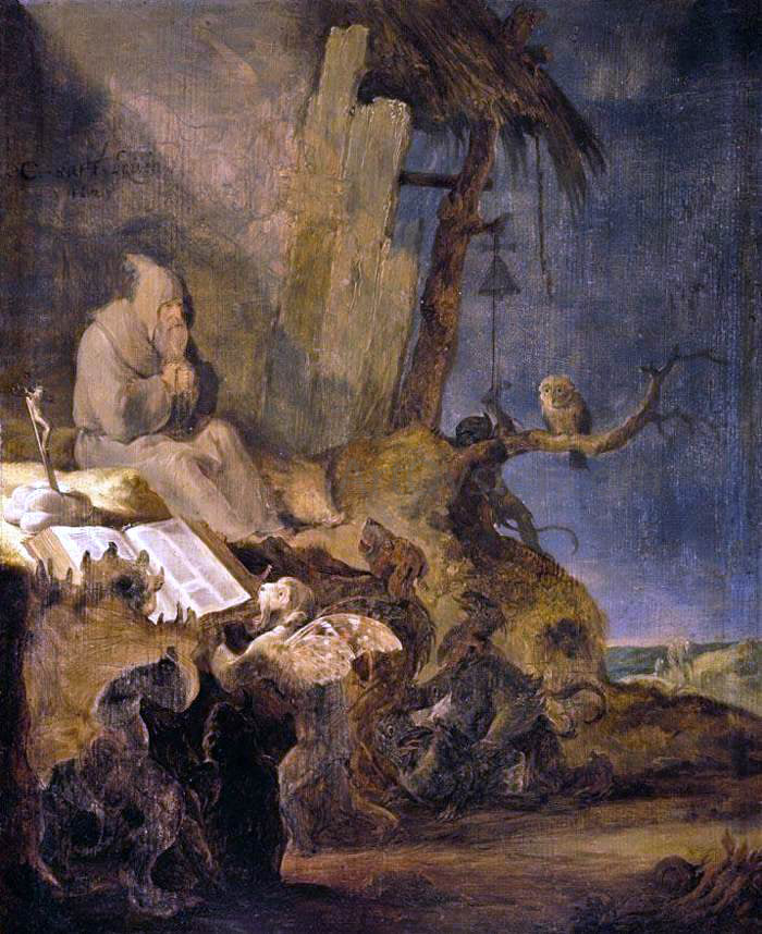 Cornelis Saftleven The Temptation of St Anthony - Hand Painted Oil Painting
