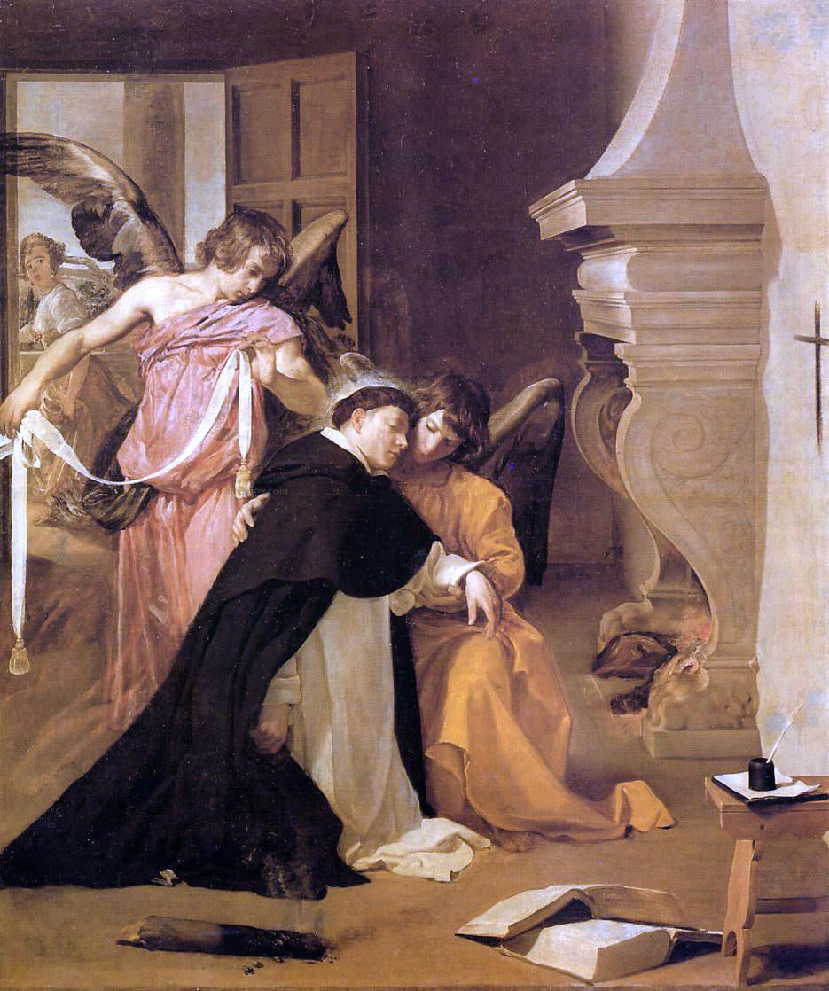 Diego Velazquez The Temptation of St. Thomas Aquinas - Hand Painted Oil Painting