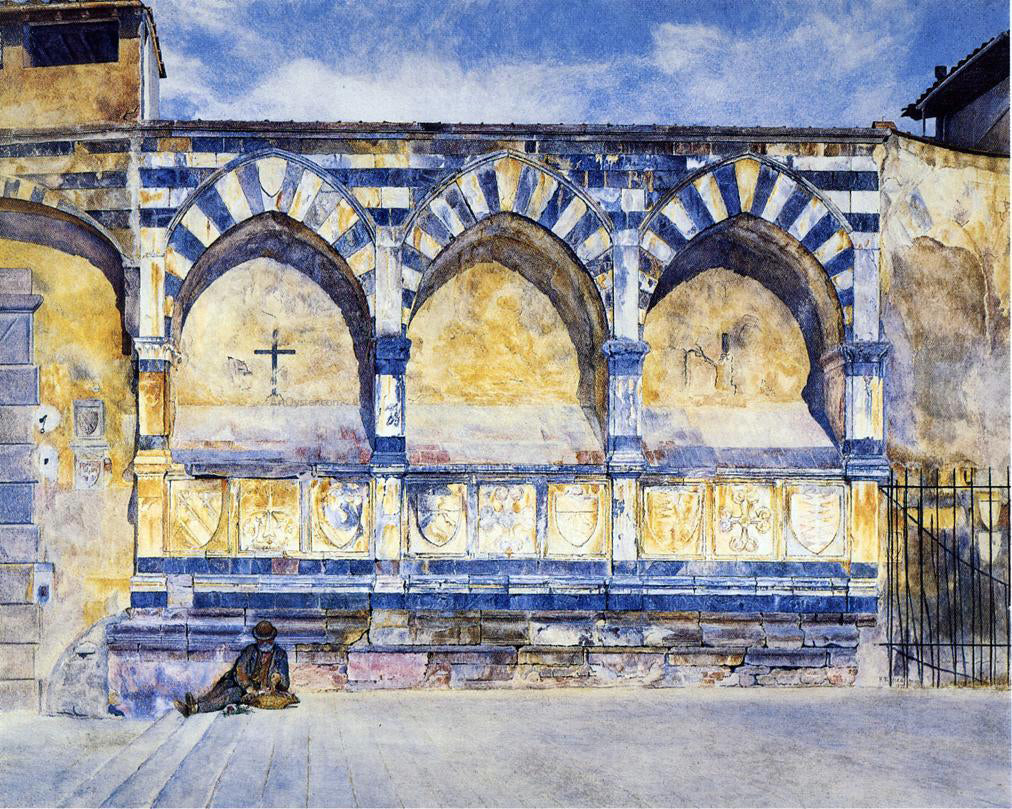 Henry Roderick Newman The Three Arches of Santa Maria Novella - Hand Painted Oil Painting