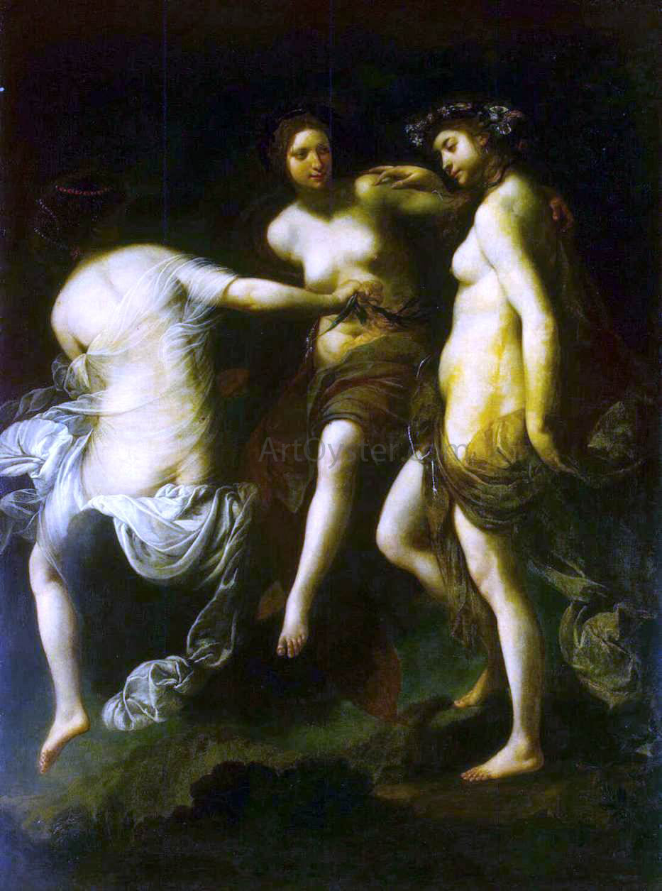 Francesco Furini The Three Graces - Hand Painted Oil Painting