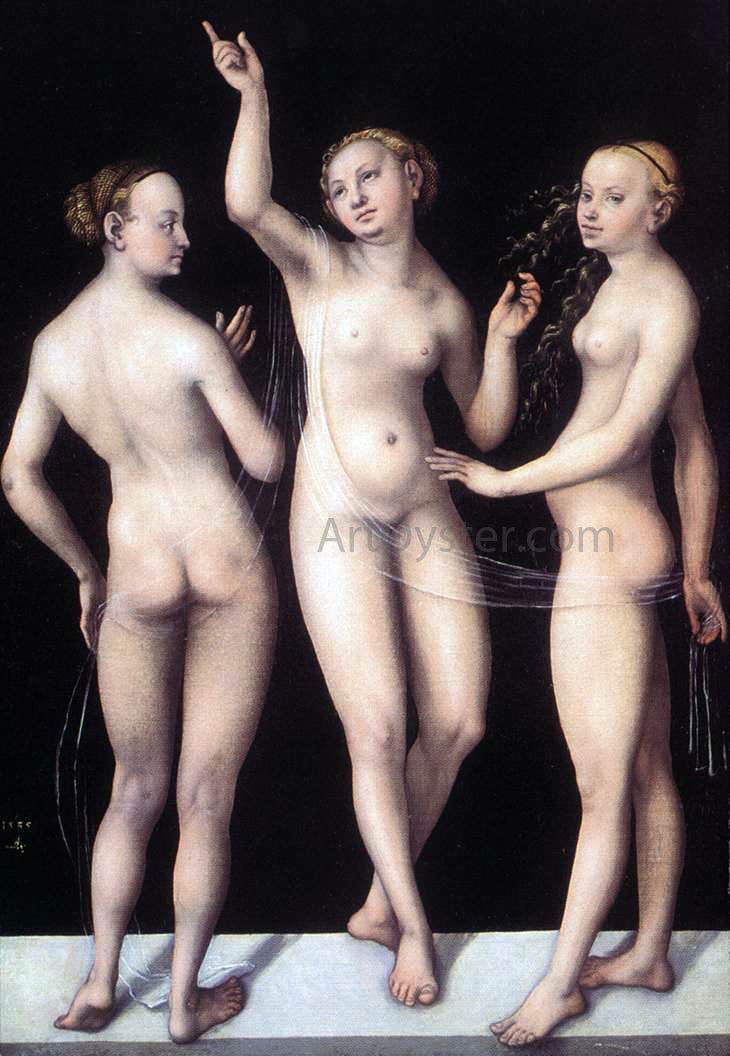 The Elder Lucas Cranach The Three Graces - Hand Painted Oil Painting