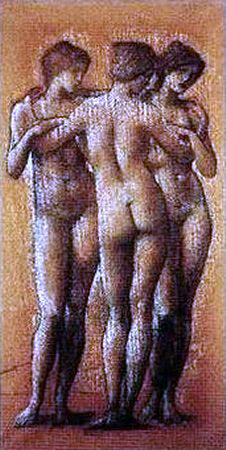 Sir Edward Burne-Jones The Three Graces - Hand Painted Oil Painting