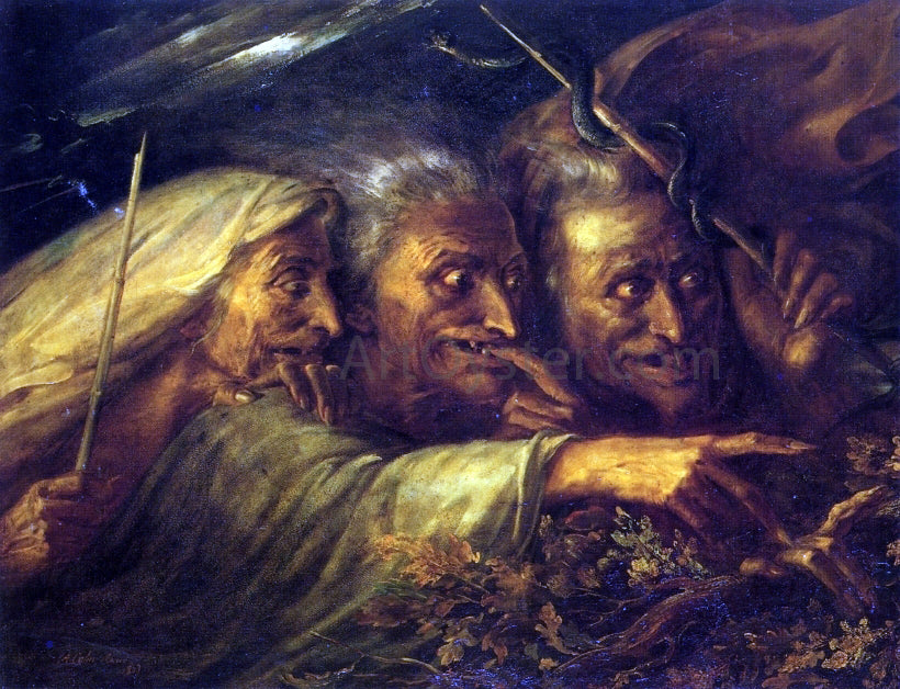 Alexandre-Marie Colin The Three Witches from MacBeth - Hand Painted Oil Painting